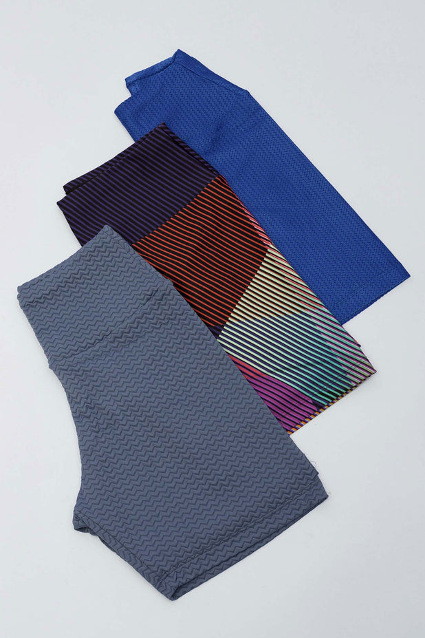 Kit 3 Bermudas Tons Azuis