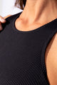 Top Biquíni Beach Preto Texturizado