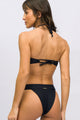 Top Beach Alcinha e Calcinha Texturizada com Cós Preta