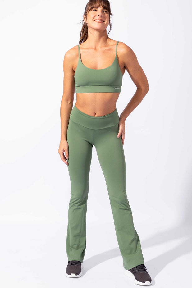 Calça Flare Modeladora Verde