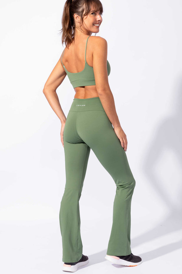 Calça Flare Modeladora Verde