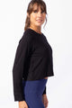 Casaco Cropped Raglan Preto