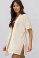 Kimono com Fendas Laterais Off-White