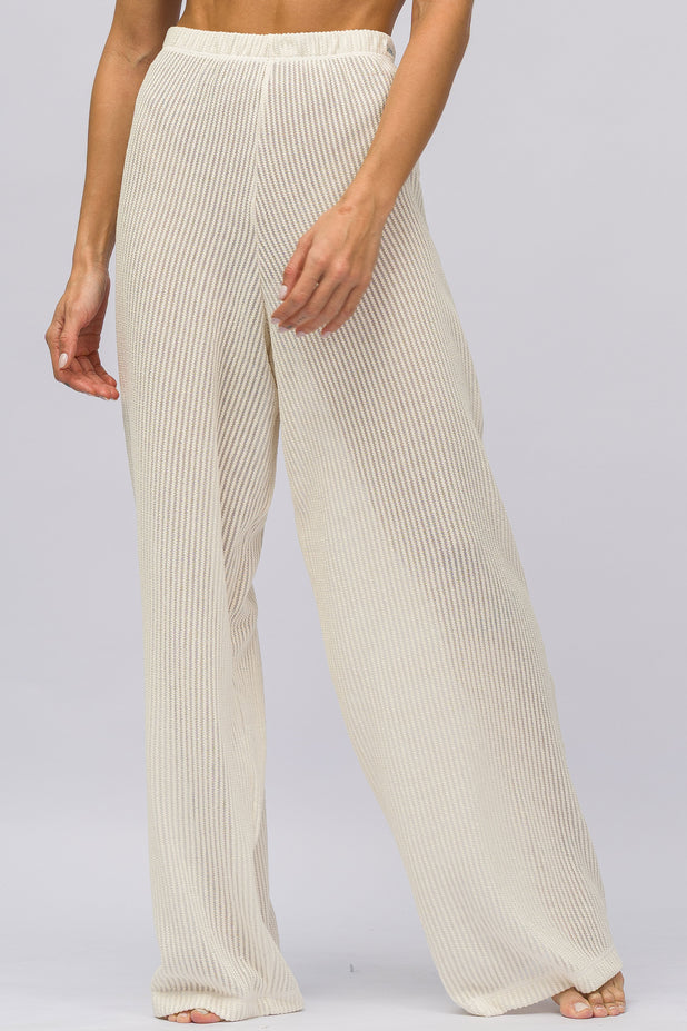 Calça de Praia com Cós Off-White