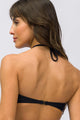 Top Biquíni Decote Texturizado Preto