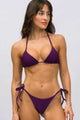 Biquíni Top Cortininha e Calcinha de Amarrar Roxo