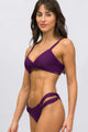 Biquíni Top Transpassado e Calcinha Tiras Roxo
