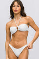 Biquíni Top Decote e Calcinha Básica Texturizada Branca