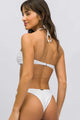 Biquíni Top Decote e Calcinha Básica Texturizada Branca