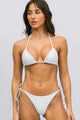 Biquíni Top Cortininha e Calcinha de Amarrar Branca