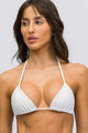 Biquíni Top Cortininha e Calcinha de Amarrar Branca