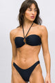 Top Biquíni Decote na Frente Alcinha Preto