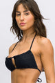 Top Cortininha Quadrada Texturizado Preto