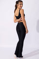 Calça Flare Texturizada Preta