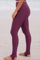 Legging Wonder com Pézinho Texturizada Roxa