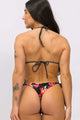 Biquíni Cortininha com Calcinha de Amarrar Romã