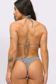 Biquíni Cortininha e Calcinha Asa Delta Listrado P&B