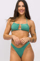 Biquíni Cortininha Quadrada com Calcinha Asa Delta Verde
