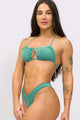 Biquíni Cortininha Quadrada com Calcinha Asa Delta Verde
