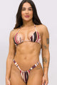 Biquíni Cortininha e Calcinha Cortininha Listrado Marrom