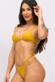 Biquíni Bojo Fixo com Calcinha Texturizada Amarela