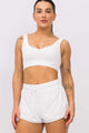 Top Decote Franzido com Bojo Branco
