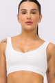 Top Decote Franzido com Bojo Branco