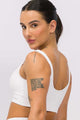 Top Decote Franzido com Bojo Branco