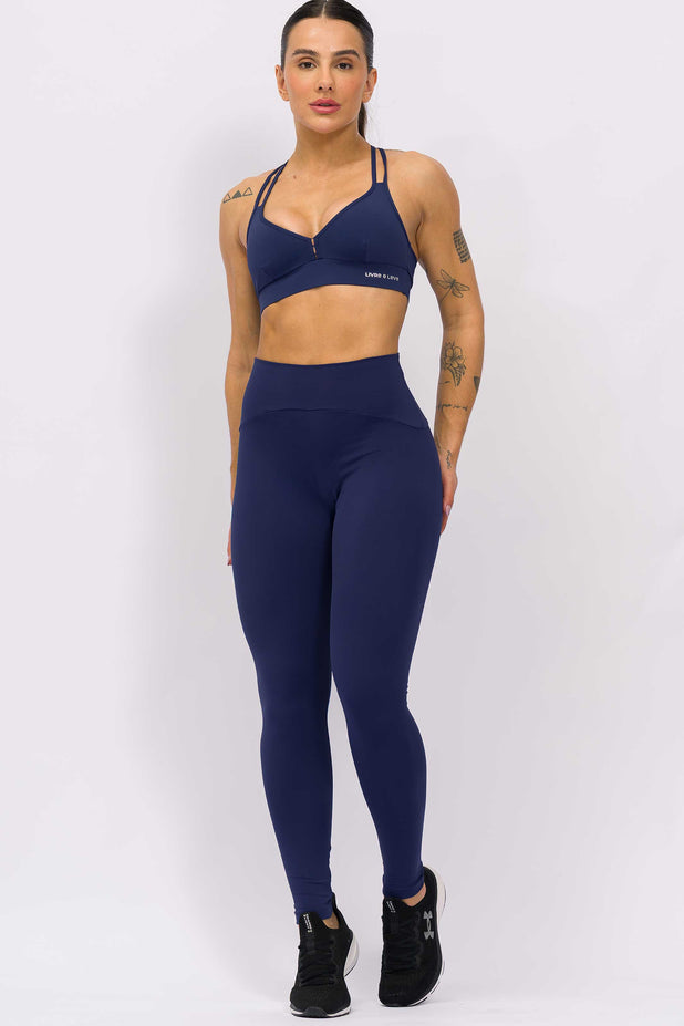 Top Alças Duplas com Bojo Marinho