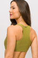 Top Biquíni Beach Texturizado Pistache