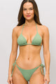 Biquíni Cortininha com Calcinha de Amarrar Texturizado Alecrim