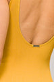 Maiô Costas Nuas Texturizado Amarelo