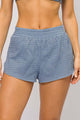 Short Soltinho de Praia Textura Azul