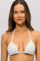Top Biquíni Cortininha Texturizado Branco