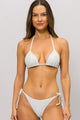 Biquíni Top Cortininha e Calcinha de Amarrar Branca