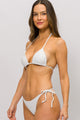 Biquíni Top Cortininha e Calcinha de Amarrar Branca
