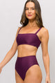 Biquíni Top de Alcinha e Calcinha Hot Pants Roxo Deluxe