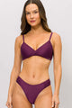 Biquíni Top Transpassado e Calcinha Bombom Roxo Deluxe