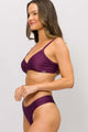 Biquíni Top Transpassado e Calcinha Bombom Roxo Deluxe