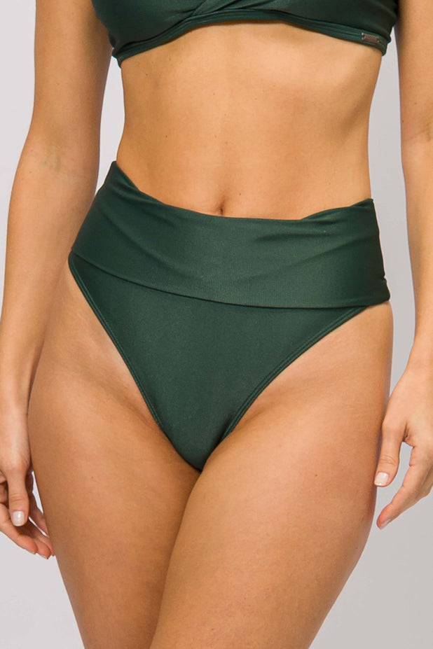 Calcinha de Cós de Virar Verde Bonsai