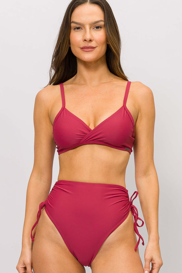 Biquíni Transpassado e Calcinha Hot Pants Pink