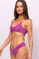 Biquíni com Calcinha Bombom Texturizado Rosa
