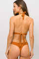 Biquíni Cortinão Fixo e Calcinha Asa Delta Conhaque