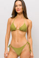 Biquíni Cortininha com Calcinha de Amarrar Pistache