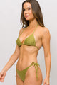 Biquíni Cortininha com Calcinha de Amarrar Pistache