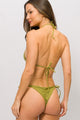 Biquíni Cortininha com Calcinha de Amarrar Pistache