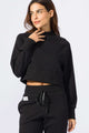 Casaco Moleton Cropped Raglan Preto