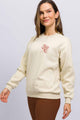 Casaco de Moletom Love Bege