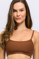 Top Alcinha Canelado Marrom