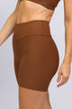 Bermuda Meia Coxa Canelada Marrom